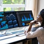 African Advisor Using KPI Dashboard With Financial Analytics Graphs